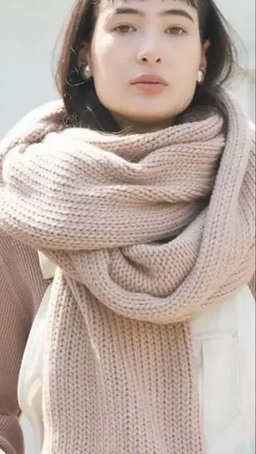 블루버드버드 머플러 가디건 세트