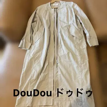 DouDou 나일론 블루종 캐주얼 여성용 그레이 코트