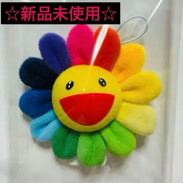 무라카미 다카시 카이카이키키 꽃 브로치 키링 레인보우 미사용 새상품