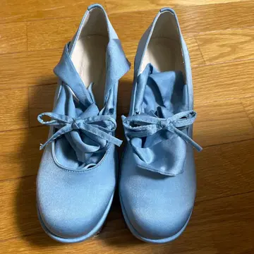 엑시즈팜 FB 새틴 발레 슈즈 블루 그레이