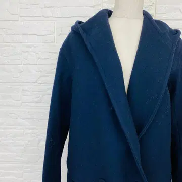 더 바지니아 울 후디드 코트 롱 코트 36 [ 1680 49 ]