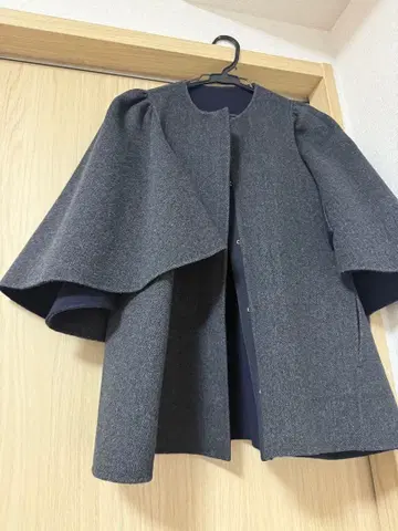 드로어 리버서블 판초 코트 36