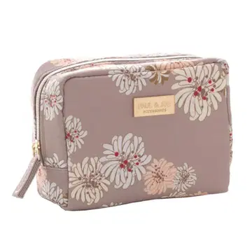 폴앤조 꽃무늬 파우치 [ 브라운 ]