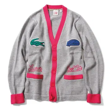 [ 새상품급 ] LACOSTE L!VE x Cool Cats 가디건
