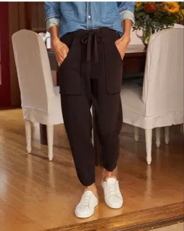 Frank&Eileen 조거 팬츠 스웨트 팬츠 브라운 카네코 아야