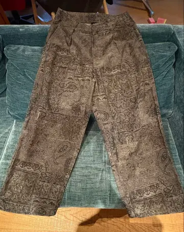 페이즐리 무늬 코듀로이 팬츠