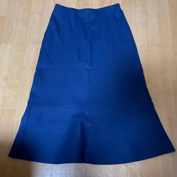 데프레 슬림 네이비 플레어 스커트 뒷지퍼