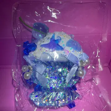 바다 빙수 파랑 라메 반짝반짝