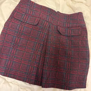 세인트 앤드류스 여성용 빨간색과 파란색 체크 무늬 타이트 스커트