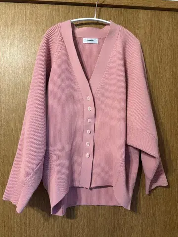MACHATT 핑크 리브 가디건