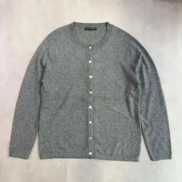 캐시미어 100% 긴팔 가디건 그레이 L