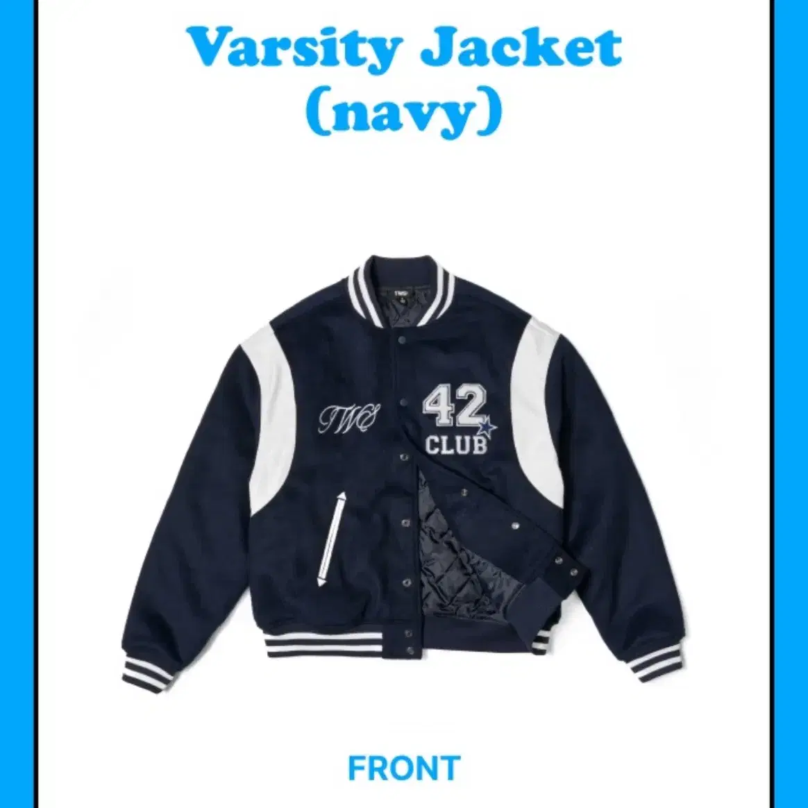 TWS 42:CLUB VARSITY JACKET Mサイズ TWS 42:CLUB VARSITY JACKET Mサイズ 42:CLUB] VARSITY JACKET (navy
