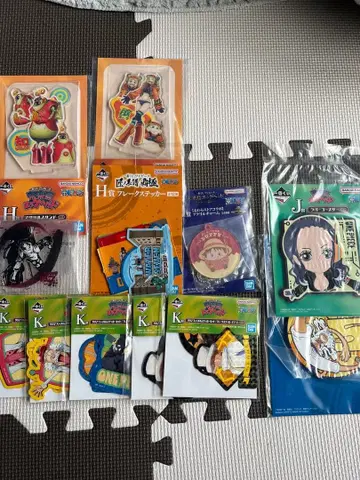 [ 미개봉 ] 원피스 제일복권 각종 경품 세트 H상~K상 스티커 등