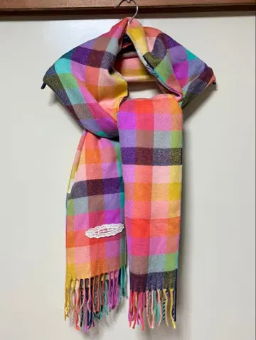 프랑슈리페 체크 무늬 스톨 숄 멀티 컬러 머플러