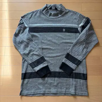 먼싱웨어 모크넥 스웨터 헤링본