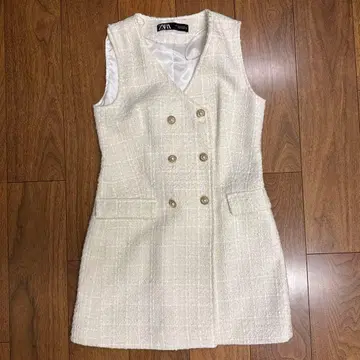 트위드 슬리브리스 원피스