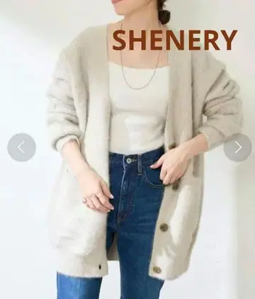 주말 가격 인하! SHENERY FOX 롱 니트 가디건