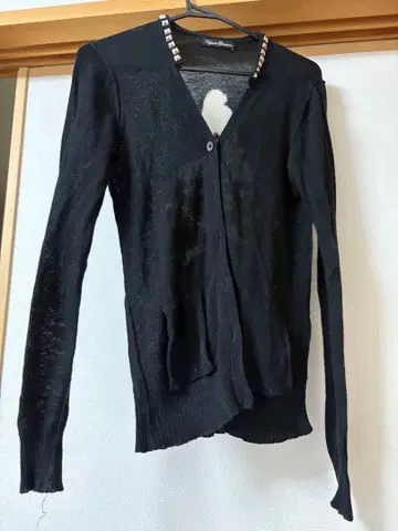 HYSTERIC 블랙 스컬 가디건