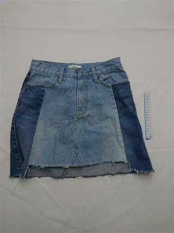 아메리 데님 절개 미니 스커트 인디고 계열 여성용 M 사이즈