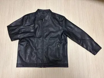 [ BIG 사이즈 플러스 사이즈 ] 블랙 가죽 자켓