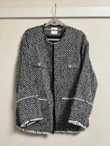 [ 새상품 미사용 ] Apart by 트위드 노카라 자켓