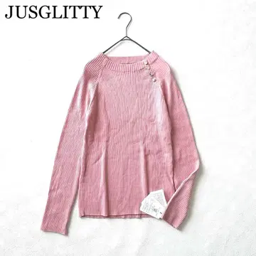 2692Z 새상품 저스길리티 2025 멀티 버튼 리브 니트 골드 버튼 M