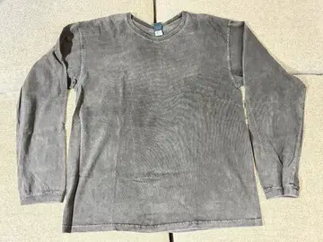 그레이 긴팔 티셔츠 코튼 혼방