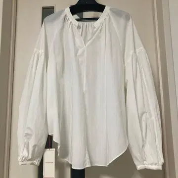 미사용 새상품 드레 2way 볼륨 소매 블라우스