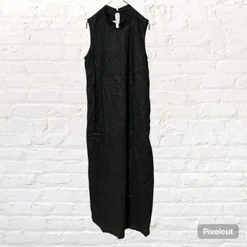 11793 KIHON 슬리브리스 롱 원피스 검정 블랙 S 작은 사이즈