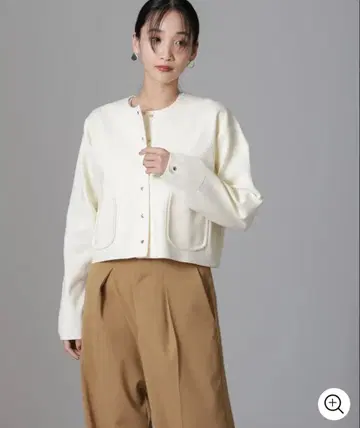 노카라 니트 자켓, 새상품급, M