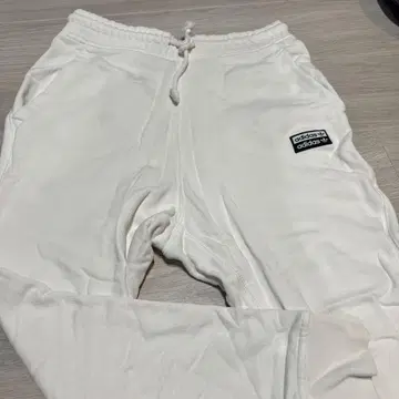 adidas 화이트 조거 팬츠 3 라인