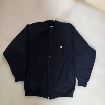 90s 챔피언 스냅 가디건 블랙