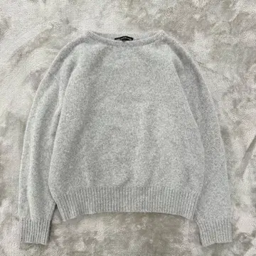 23구 빅 사이즈 44 폭스 혼방 보송보송 크루넥 그레이