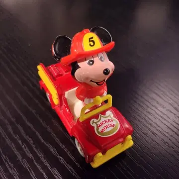 레어 레트로 미키마우스 소방차 TOMY