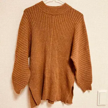 janis market 브라운 리브 니트 긴팔