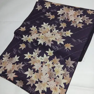 단풍 무늬 옷감 테라시마 시노부 순수 실크