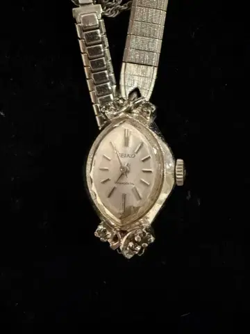 SEIKO 수동 와인딩 아날로그 시계 실버