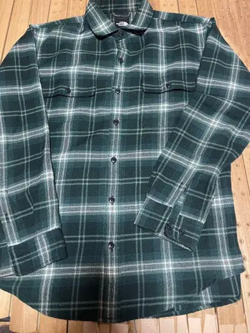 THE NORTH FACE 긴팔 셔츠 다크 그린 체크 L
