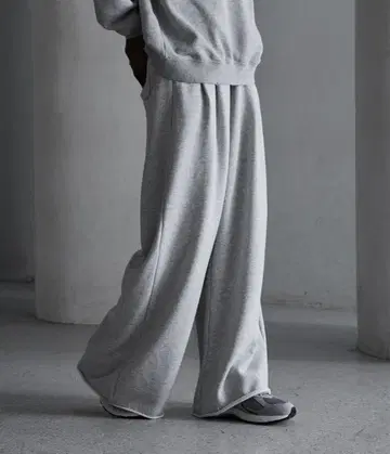 CALLNE 스웨트 팬츠 라이트 그레이 L 사이즈