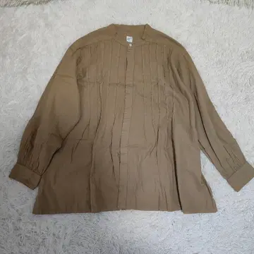 그린 코튼 핀턱 블라우스 2 베이지 일본제