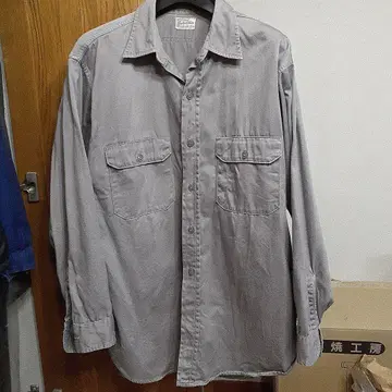 HERCULES 그레이 긴팔 셔츠 워크 셔츠