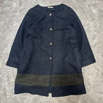 embelge 앙베르주 네이비 롱 코트