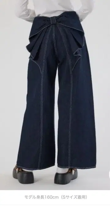 로데오 크라운 빅 리본 데님 팬츠 M 사이즈