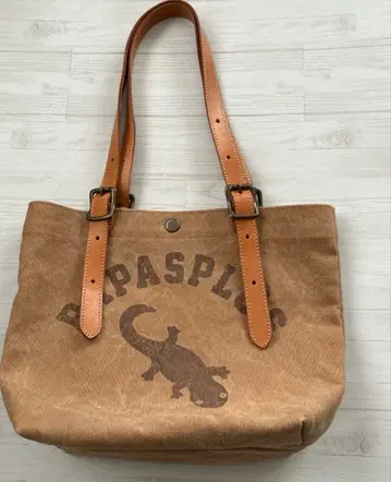 PAPAS PLUS 미니 토트백 가죽 캔버스