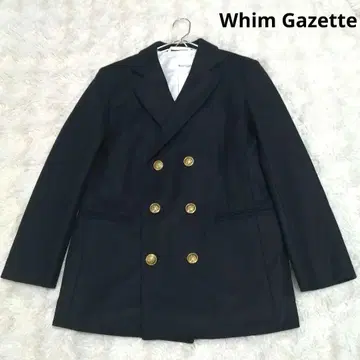 새상품급 Whim Gazette 울 네이비 더블 브레스트 자켓