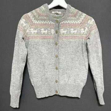 CHILD WOMAN 푸들 자카드 가디건