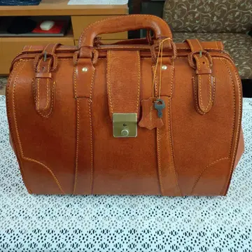 리얼 가죽 남성용 보스턴 백 빈티지 열쇠 포함