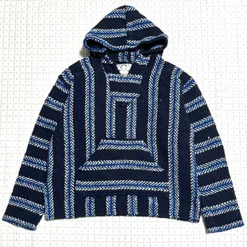 BAJA 멕시코 후드티 멕시코제 서퍼 S 블루 구제 의류