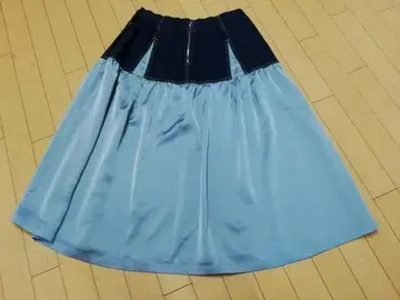 LL 사이즈 미사용 택 포함 퍼슨즈의 이소재 스커트 데님 최신 귀여움