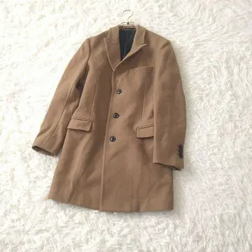 5351 POUR LES HOMMES 울 체스터 코트 카멜 M